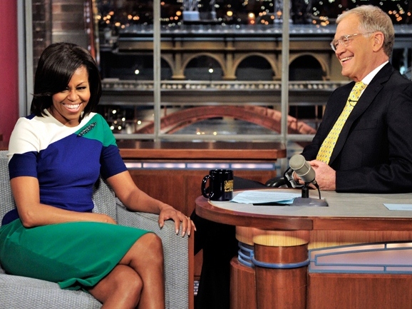 Michelle Obama Tells Letterman She’s a Blue Collar Gal from Chicago