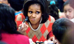 Gulp! Michelle Obama Defends Force-Feeding the Kids
