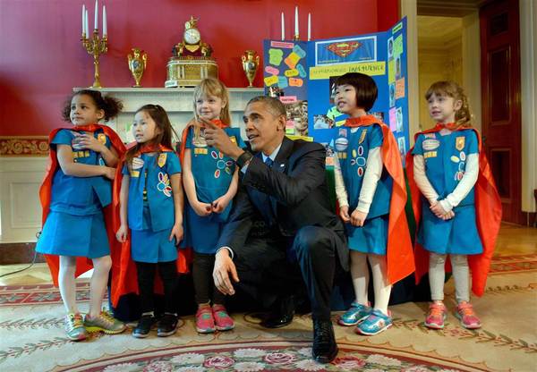 Barack Obama and the ‘Supergirls’