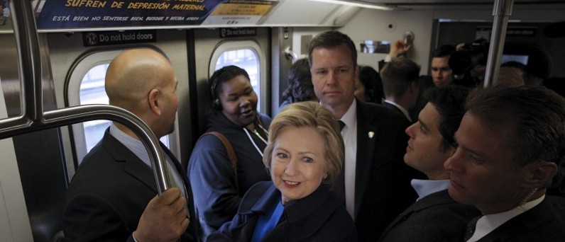 Straphanger Hillary sinks to new lows